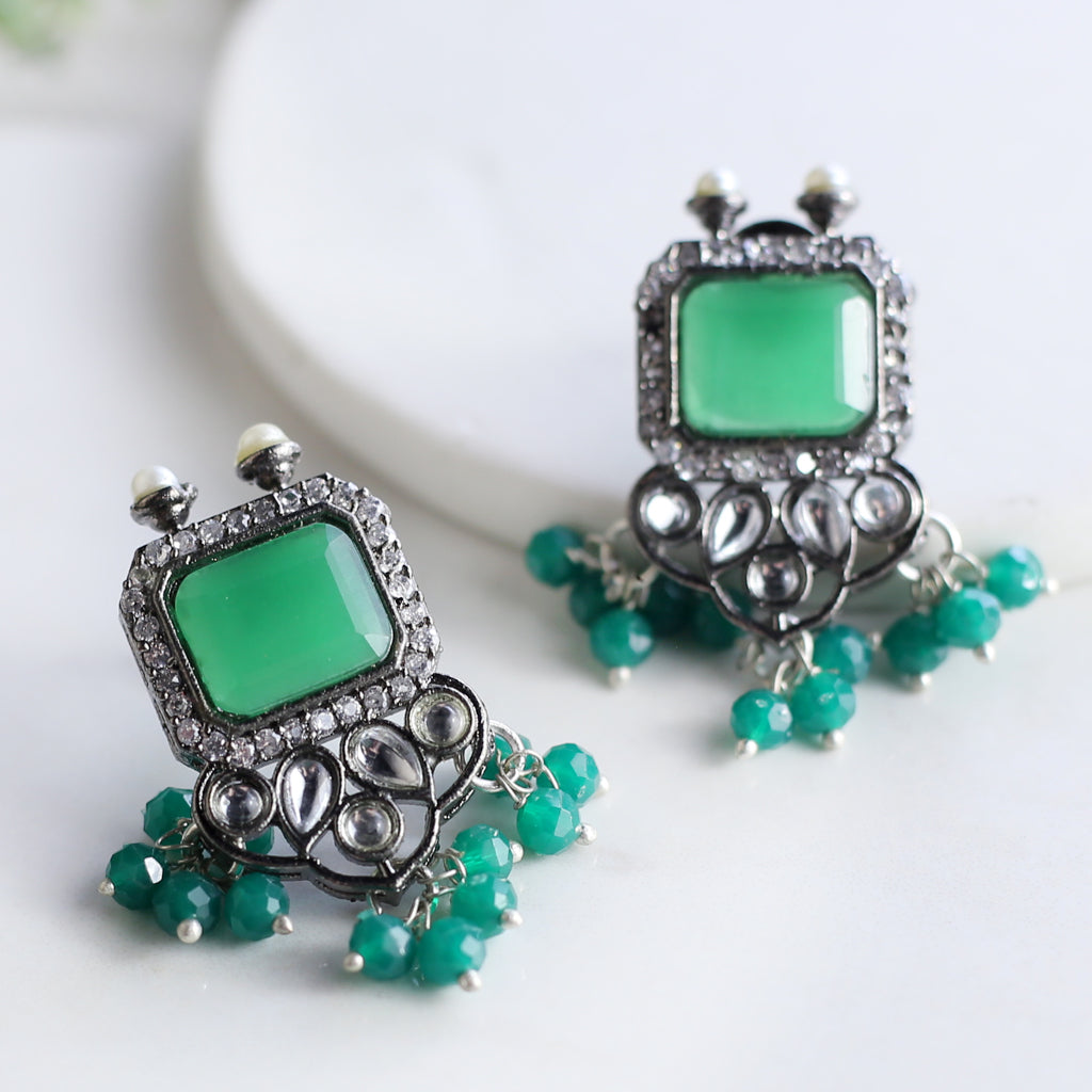 Green Statement Tribal Earring
