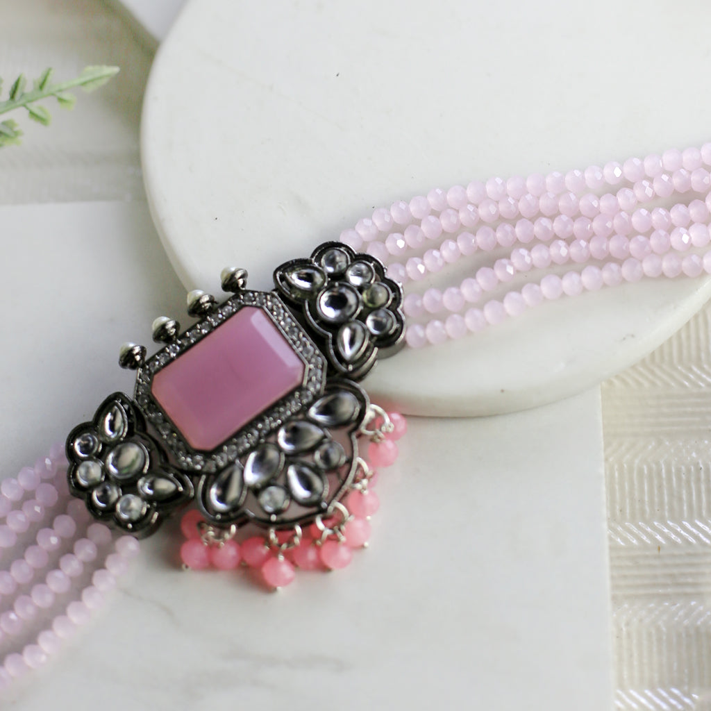 Pink Statement Tribal Choker