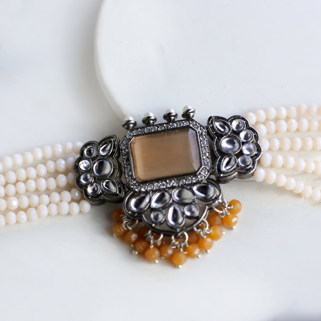 Peach Statement Tribal Choker