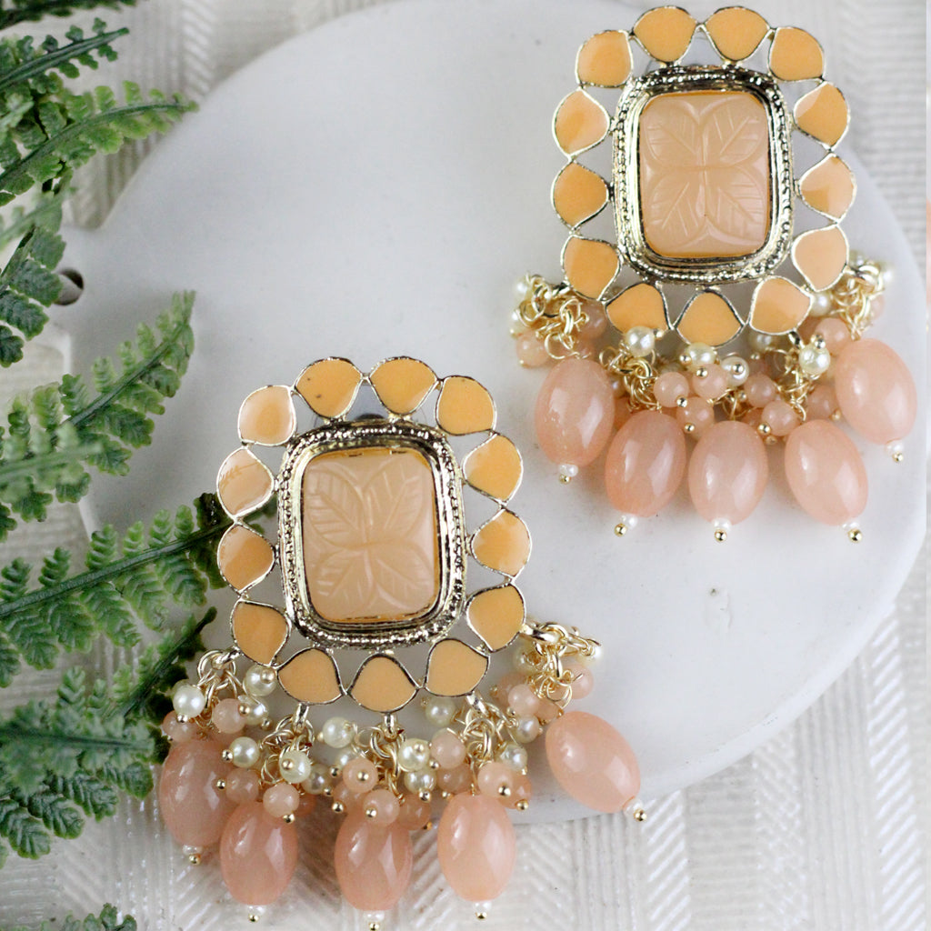 Peach Statement Drop Earring