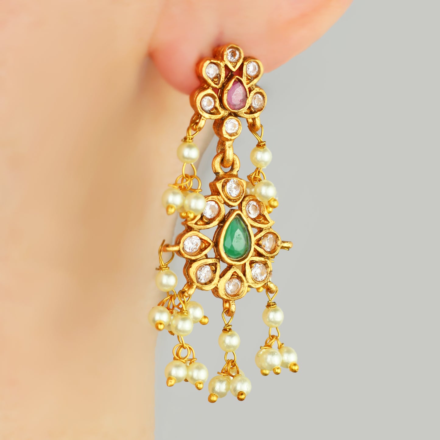 Multicolour Tribal Drop Earring