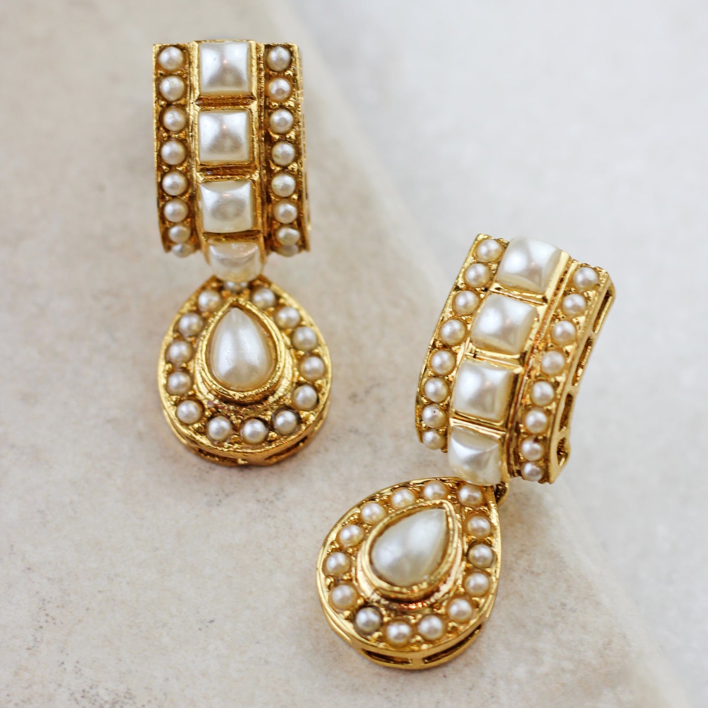 White Pearl Drop Earring