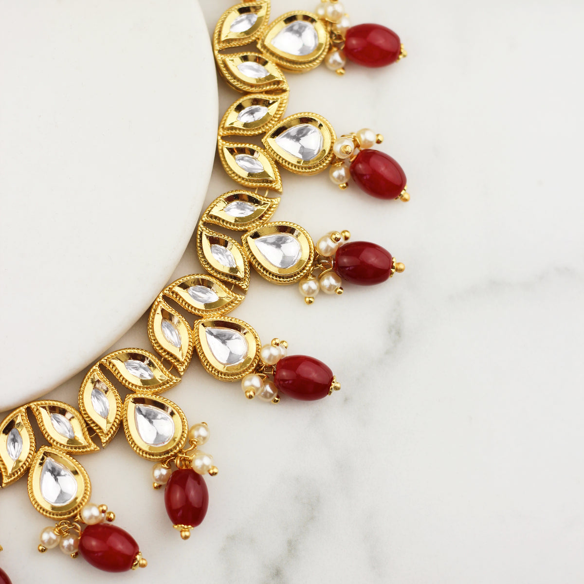Red Rabal Red Kundan Necklace – Rabal