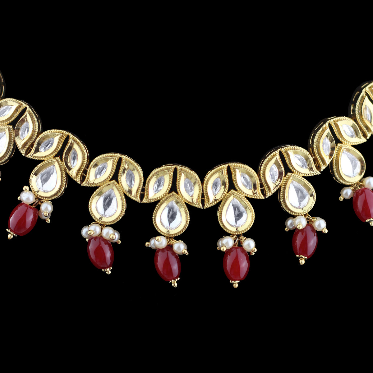 Red Rabal Red Kundan Necklace – Rabal