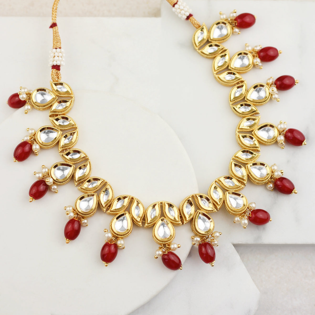 Red Rabal Red Kundan Necklace – Rabal
