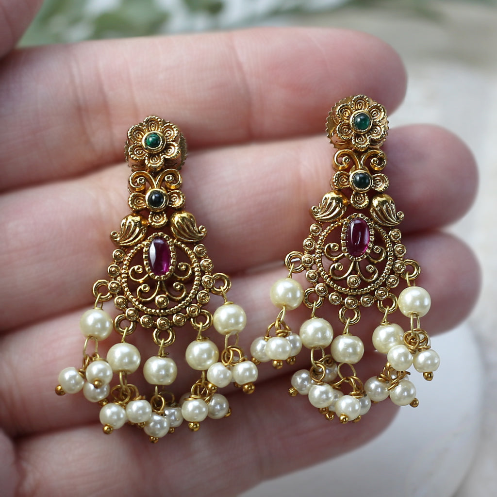 Multicolour Flower Drop Earring