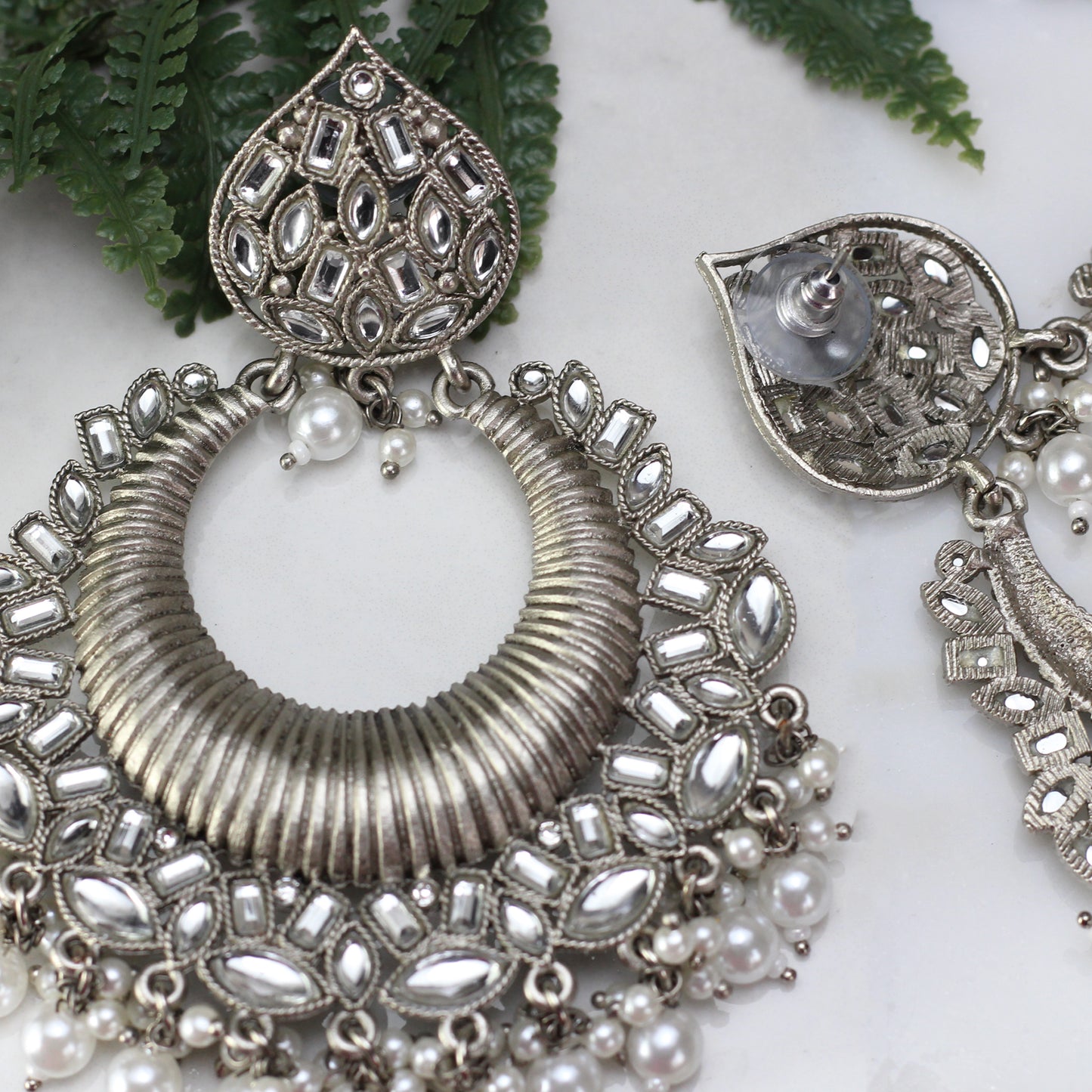 Silver Statement Drop Earring