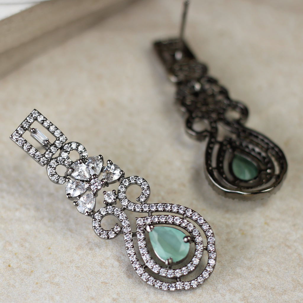 Mint Zircon Drop Earring