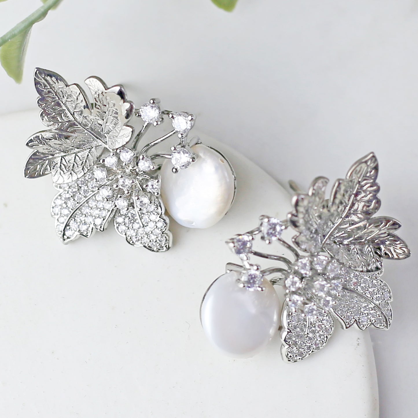 White Designer Pearl Drop Earring