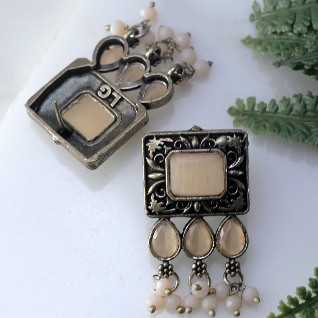 Tribal Peach Stud Earring - Rabal