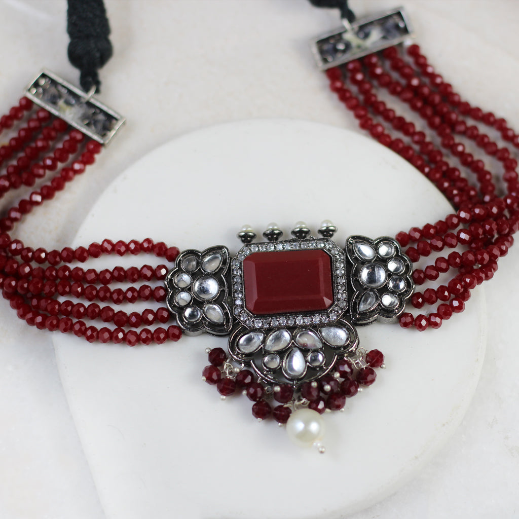 Red Statement Tribal Choker