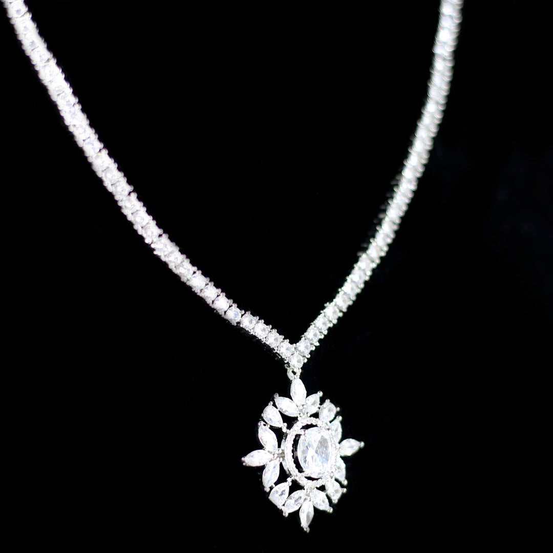 White Zircon Necklace - Rabal