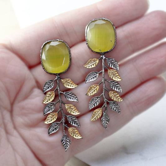 Yellow Leaf Drop Earring - Rabal