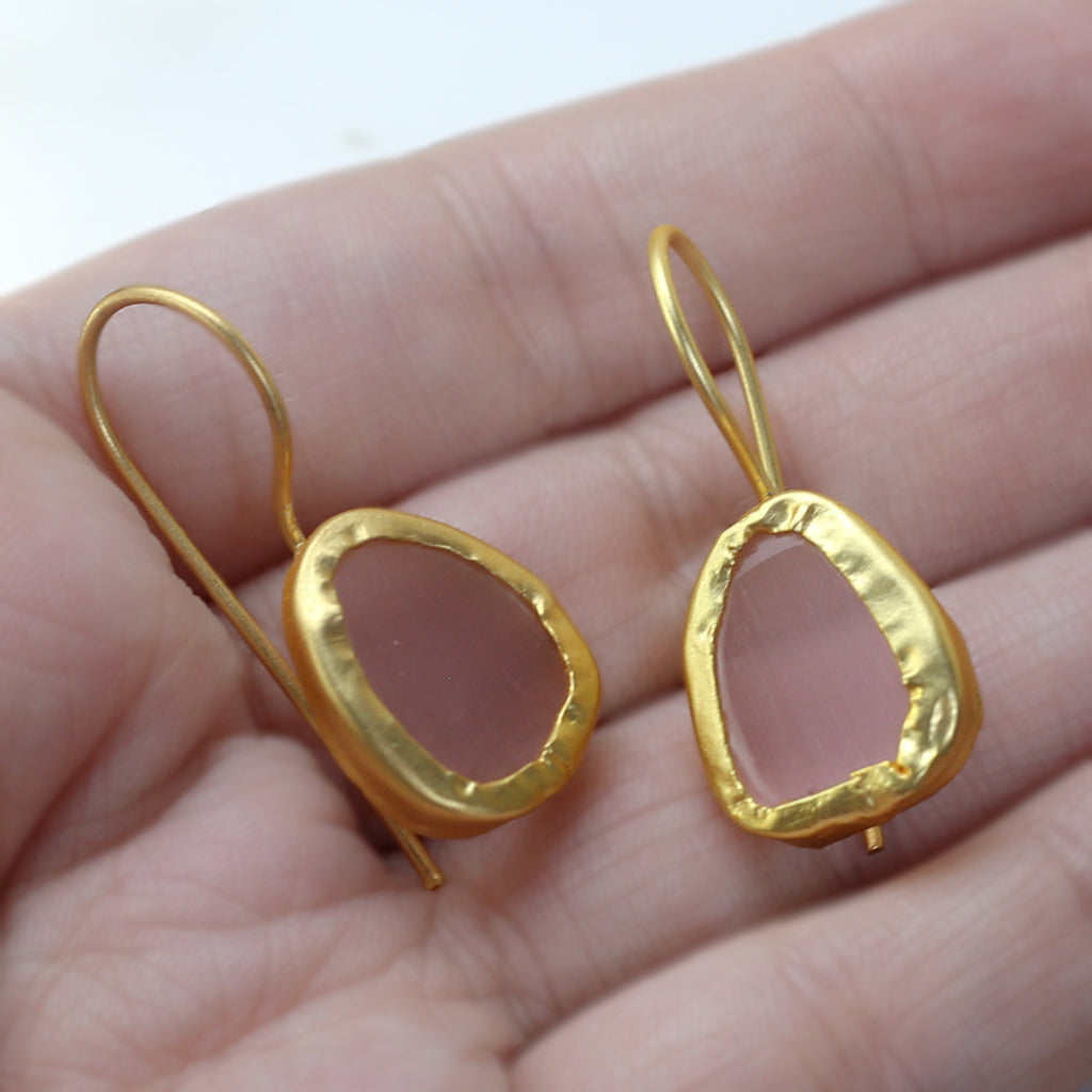 Pink Hook Earring