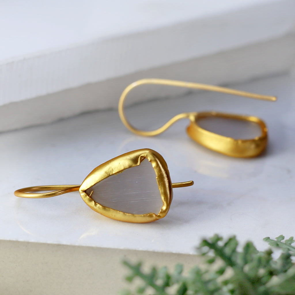 White Hook Earring