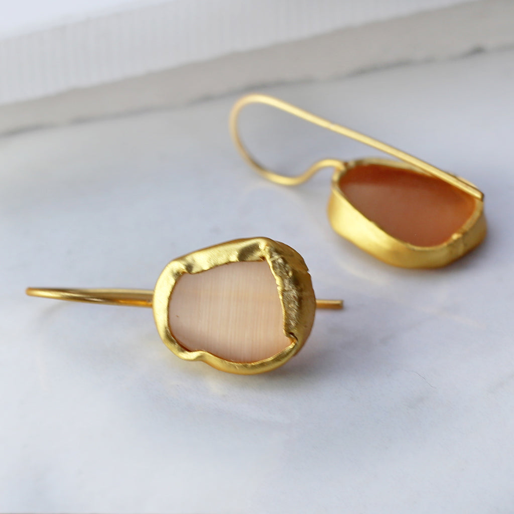 Peach Hook Earring