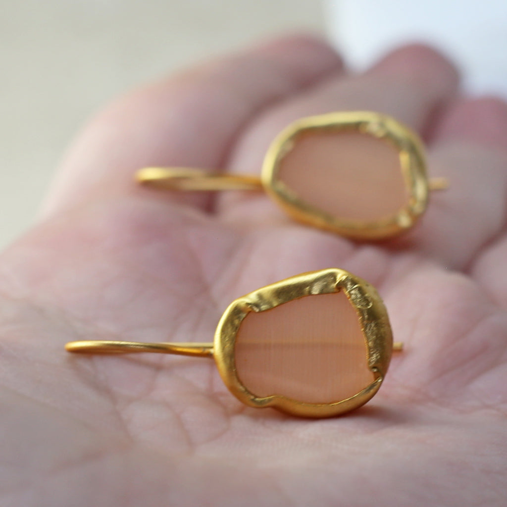 Peach Hook Earring
