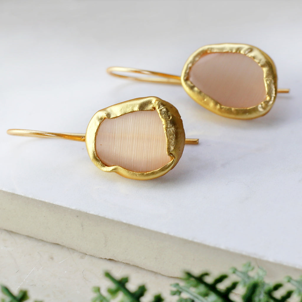 Peach Hook Earring