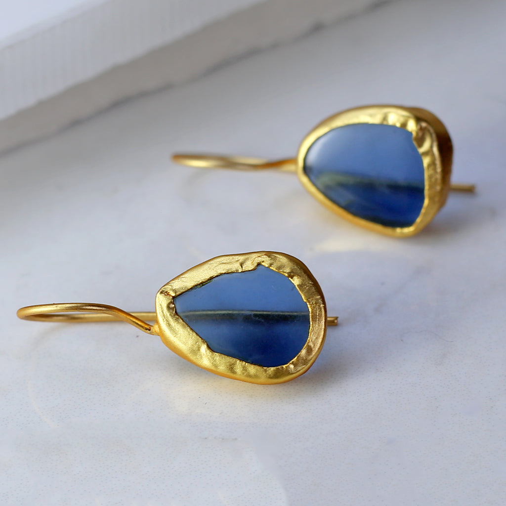 Blue Hook Earring