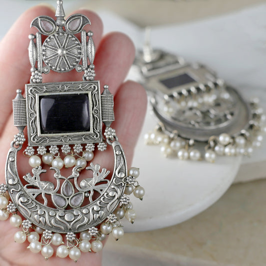 Statement Tribal Bird Drop Earring
