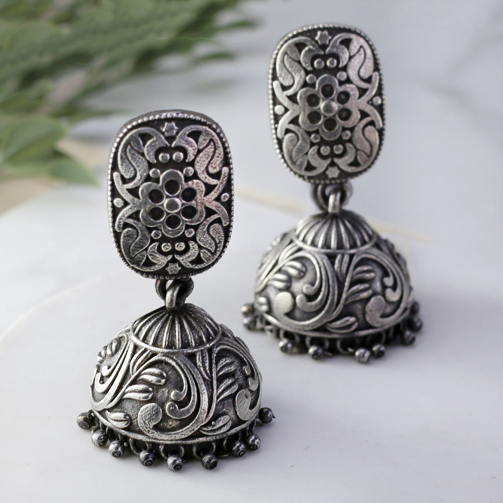 Tribal Floral Design Jhumke I Earring