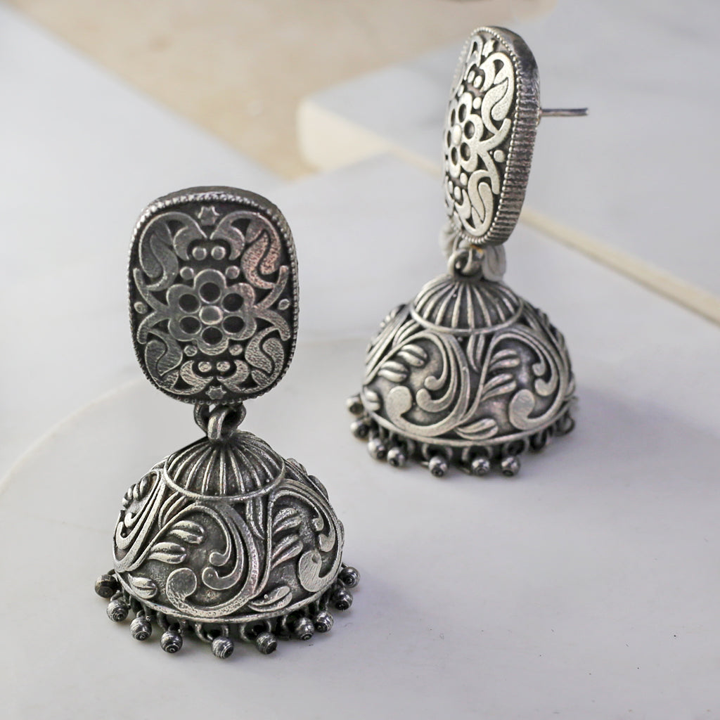 Tribal Floral Design Jhumke I Earring