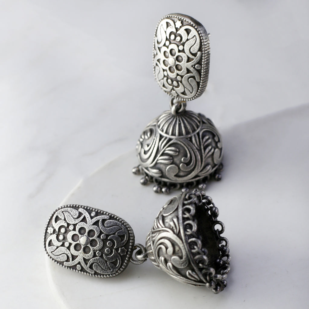 Tribal Floral Design Jhumke I Earring