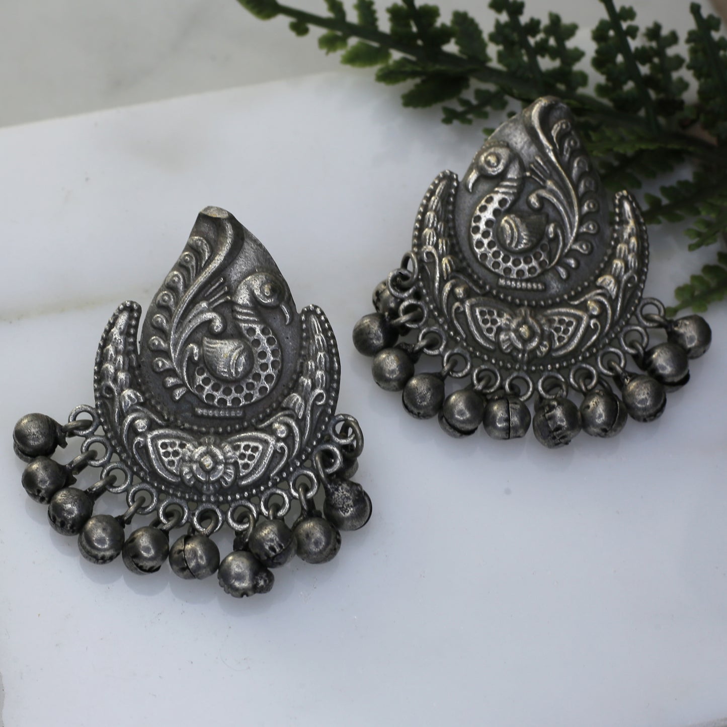 Tribal Peacock Drop Earring