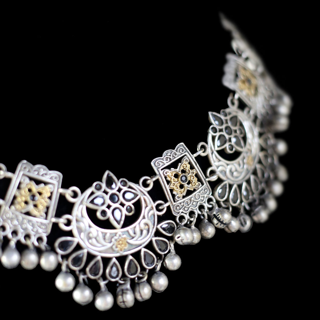 Black Tribal Necklace - Rabal