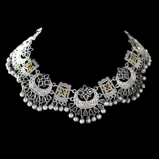 Black Tribal Necklace - Rabal