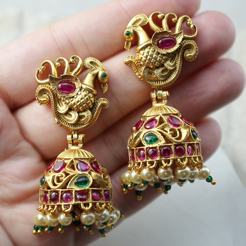 Multicolour Bird Jhumke I Earring