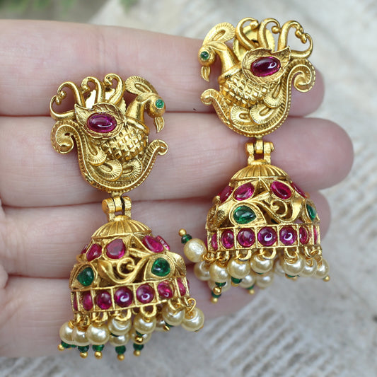 Multicolour Bird Jhumke I Earring