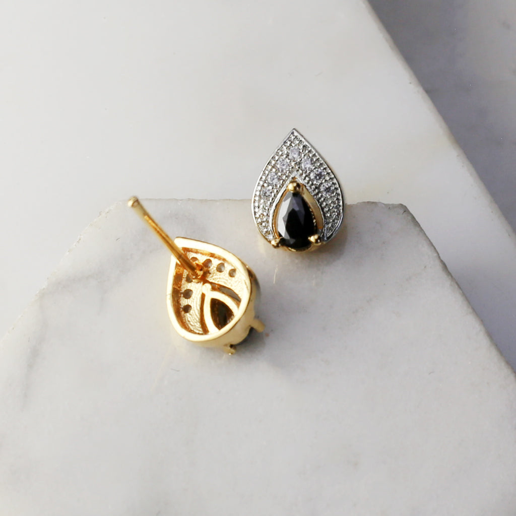 Black Statement Pendant Set I Chain Included - Rabal