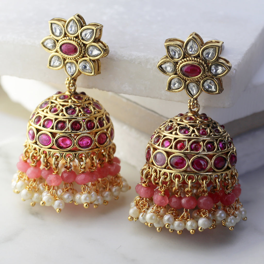 Ruby Tradtional Jhumke I Earring