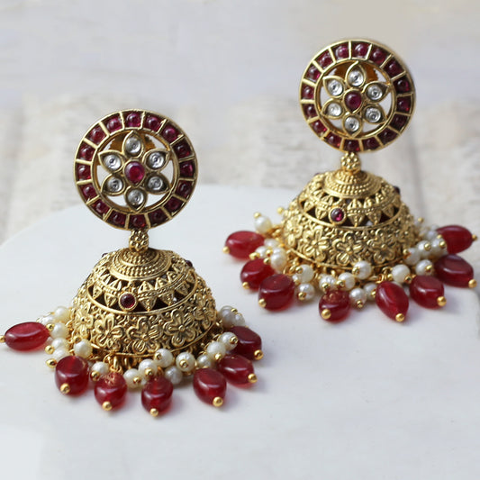 Ruby Traditional Jhumke I Earring