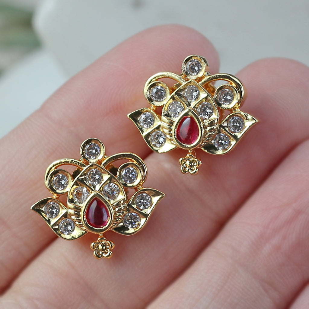 Traditional Flower Pearl Choker with Earrings - Rabal