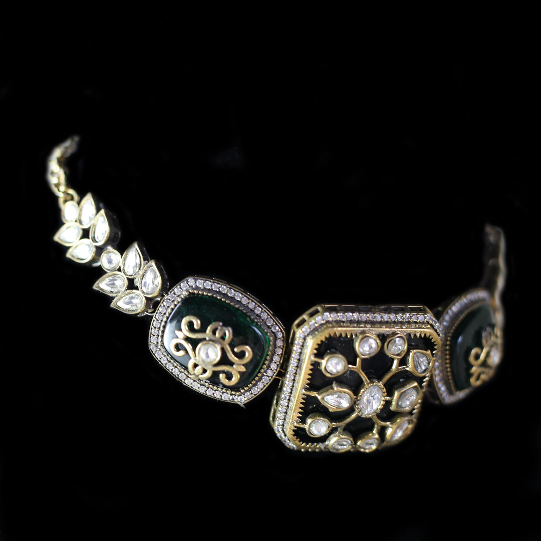 Green Kundan Choker I Necklace - Rabal