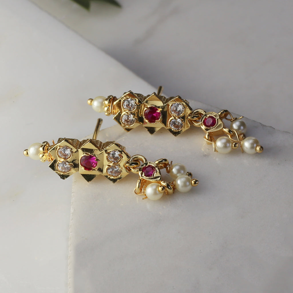 Traditional Pearl Choker with Earrings I Necklace - Rabal