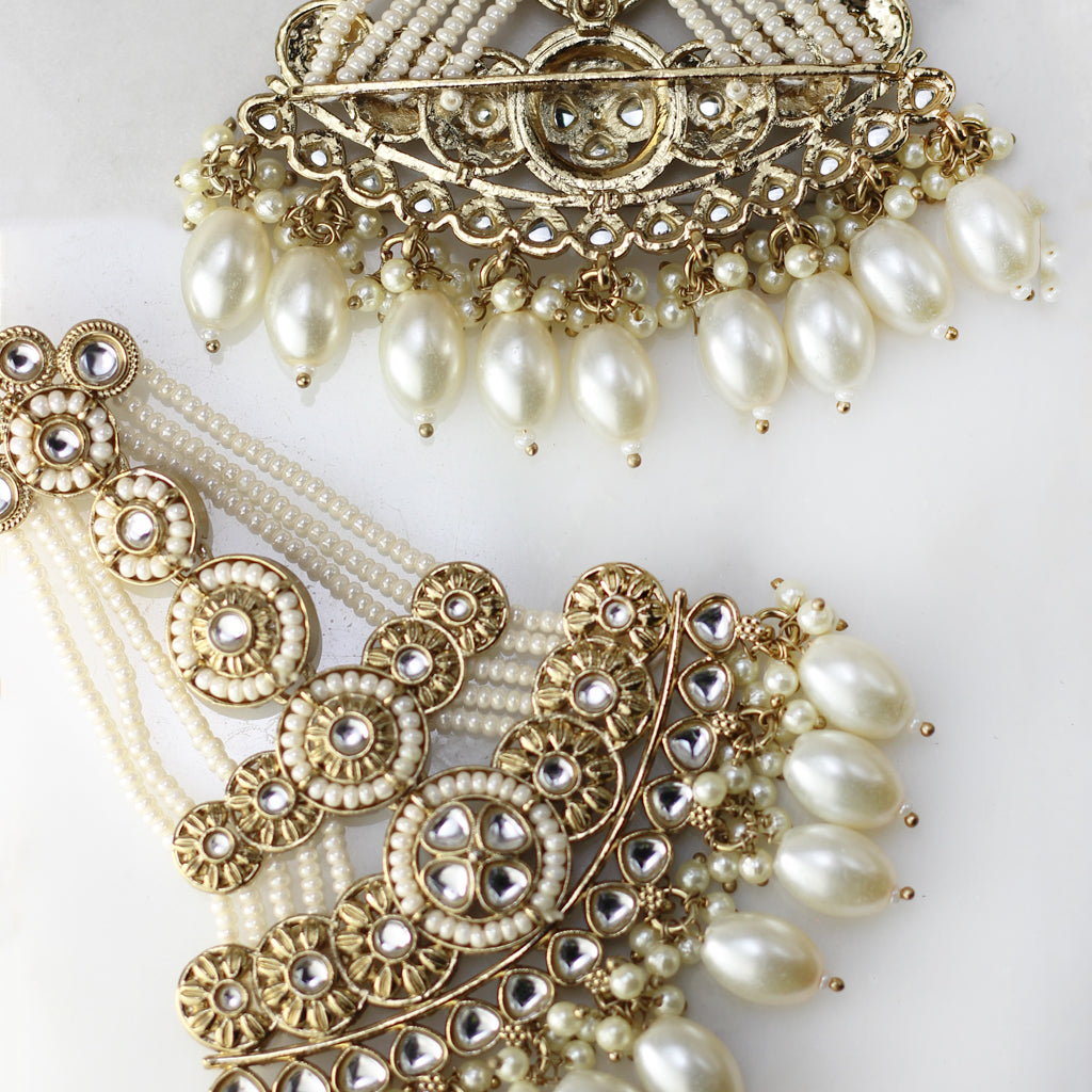 White Statement Pearl Drop Earring - Rabal