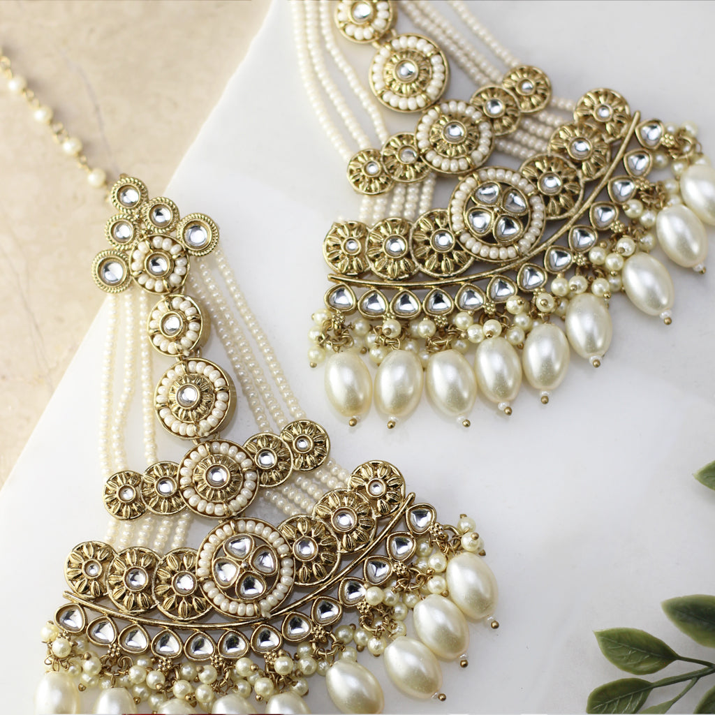 White Statement Pearl Drop Earring - Rabal