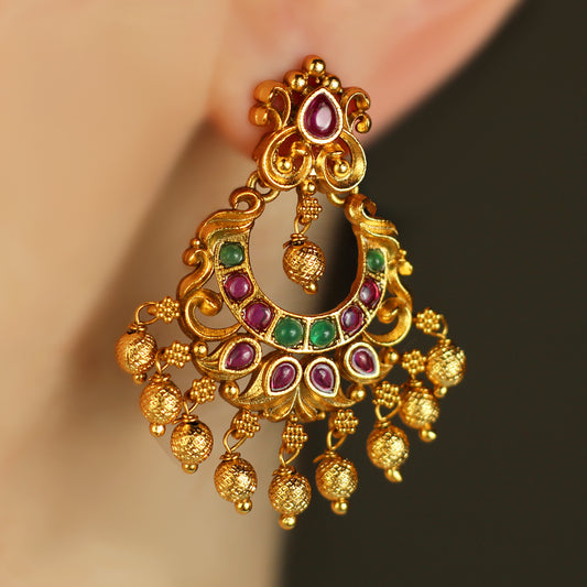 Multicolour Traditional Drop Earring