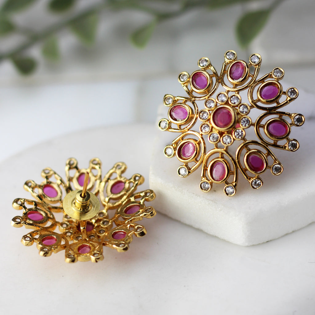 Ruby Stud Earring - Rabal