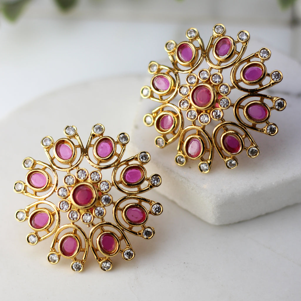 Ruby Stud Earring - Rabal