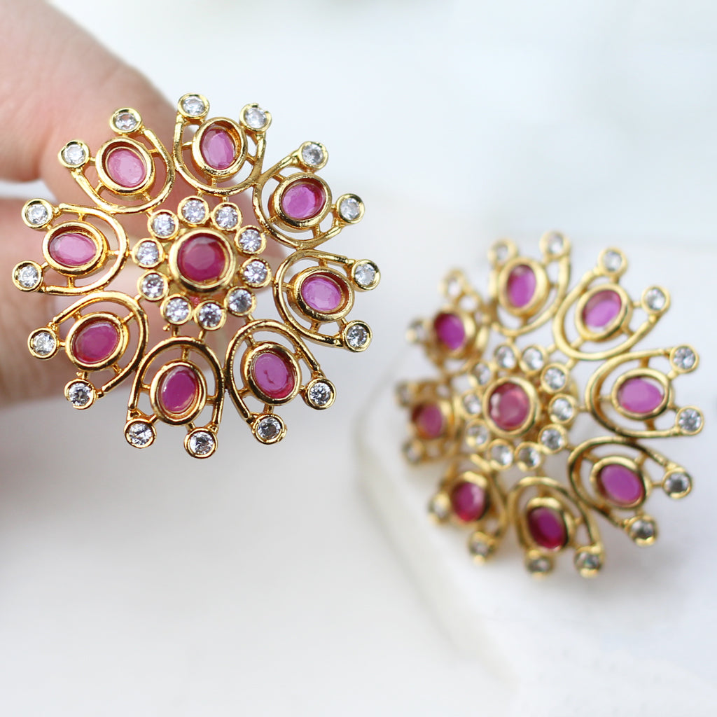 Ruby Stud Earring - Rabal