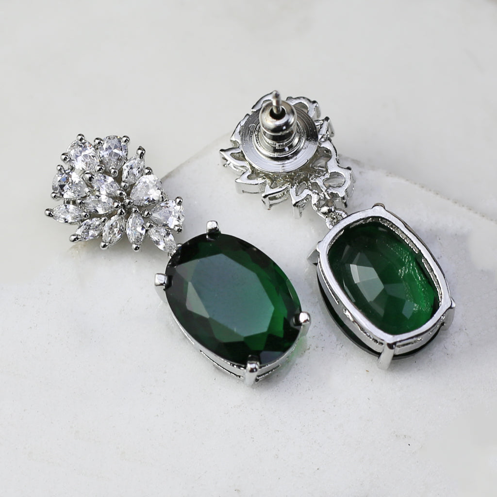 Green Zircon Drop Earring - Rabal