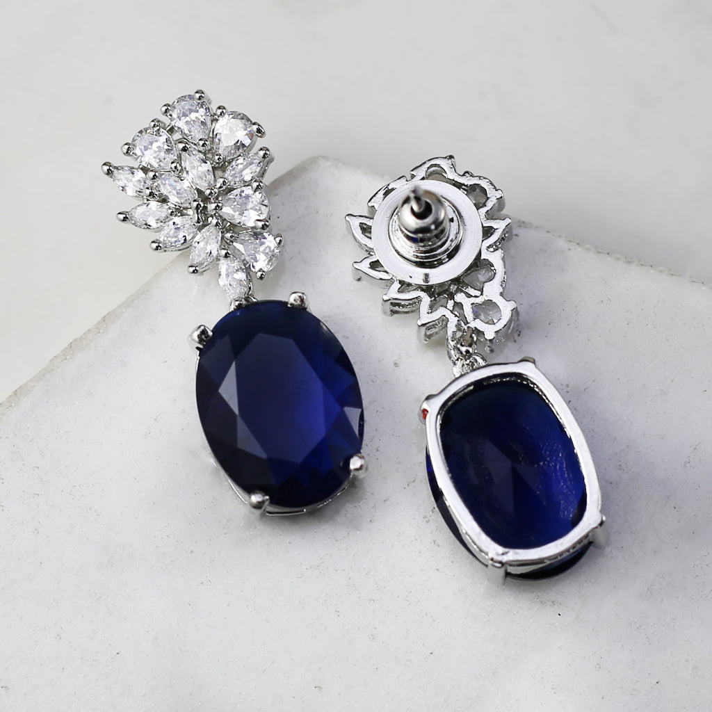 Blue Zircon Drop Earring - Rabal