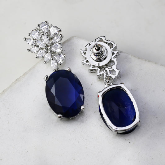 Blue Zircon Drop Earring - Rabal
