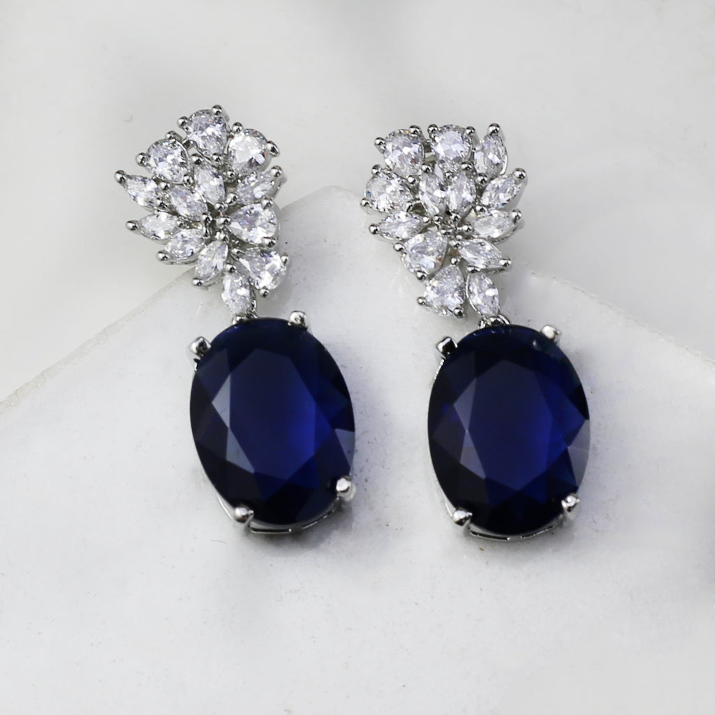 Blue Zircon Drop Earring - Rabal
