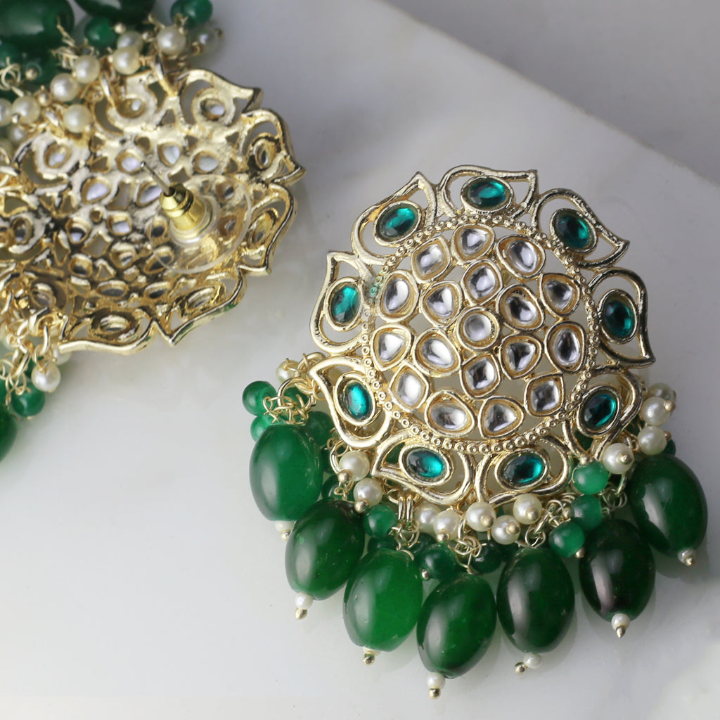 Green Pearl Drop Earring - Rabal
