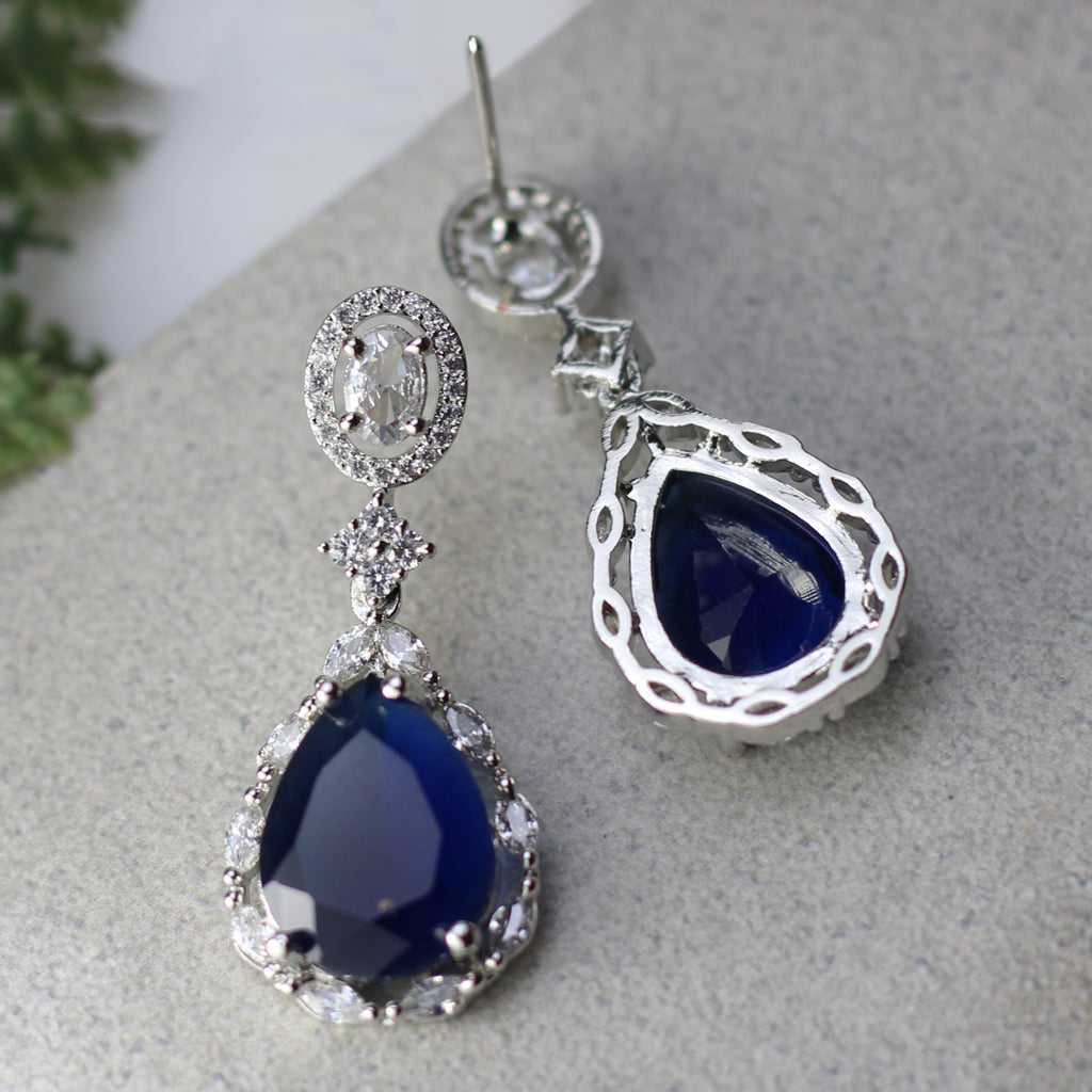 Blue Zircon Drop Earring - Rabal